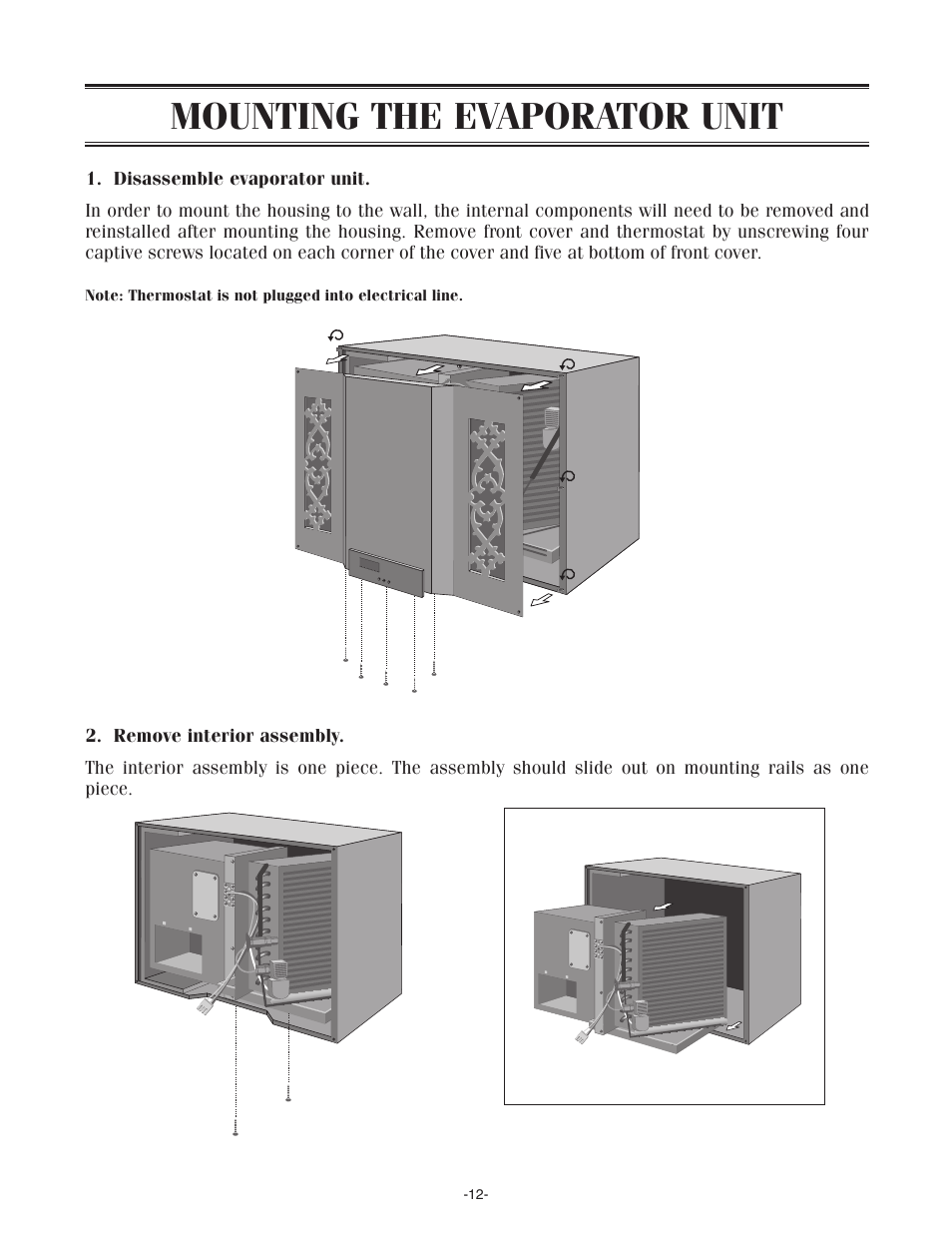 Mounting the evaporator unit | WhisperKool SS7000 User Manual | Page 12 / 36