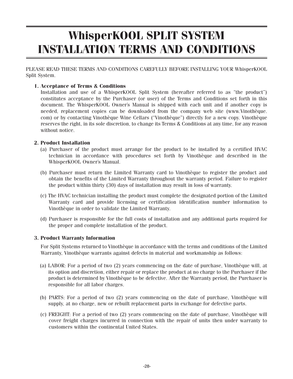 WhisperKool SS7000 User Manual | Page 28 / 36