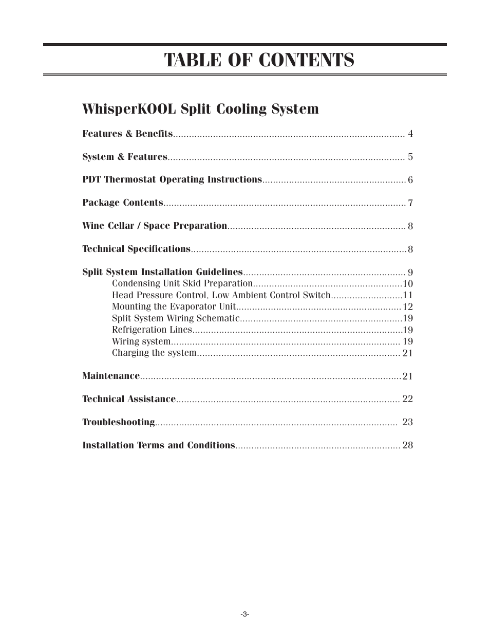 WhisperKool SS7000 User Manual | Page 3 / 36