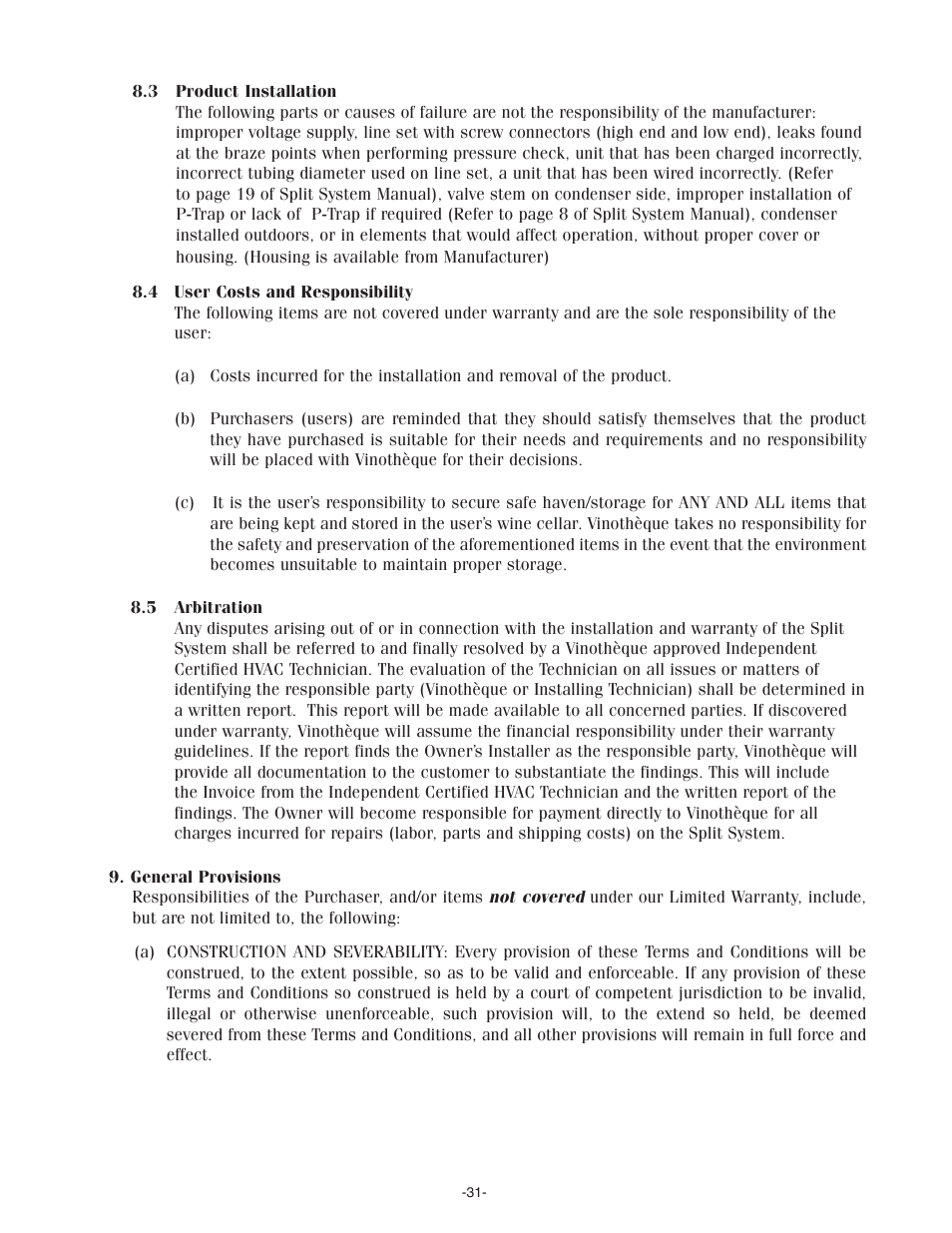 WhisperKool SS7000 User Manual | Page 31 / 36