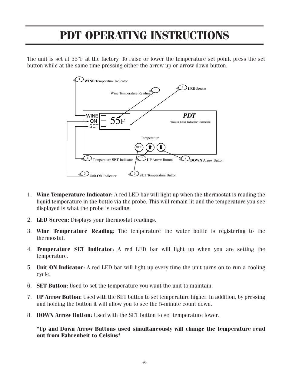 Pdt operating instructions | WhisperKool SS7000 User Manual | Page 6 / 36