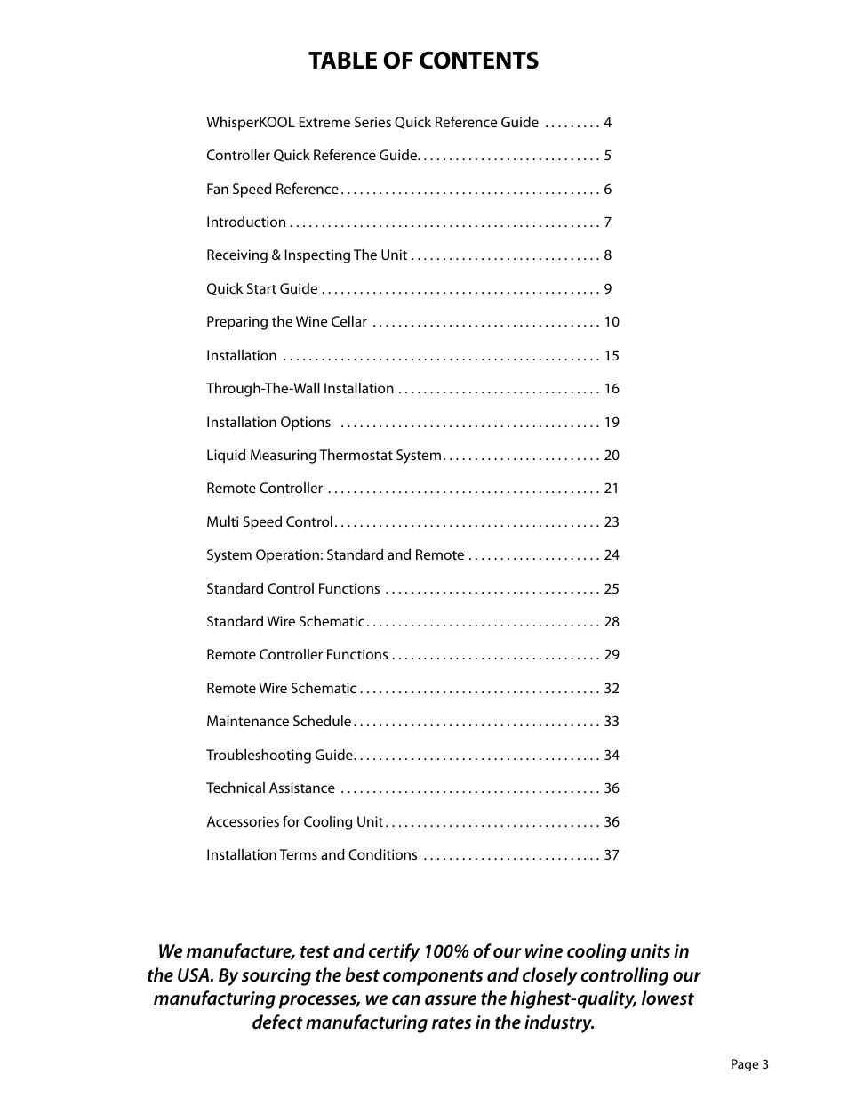 WhisperKool EXTREME 5000TIR User Manual | Page 3 / 42