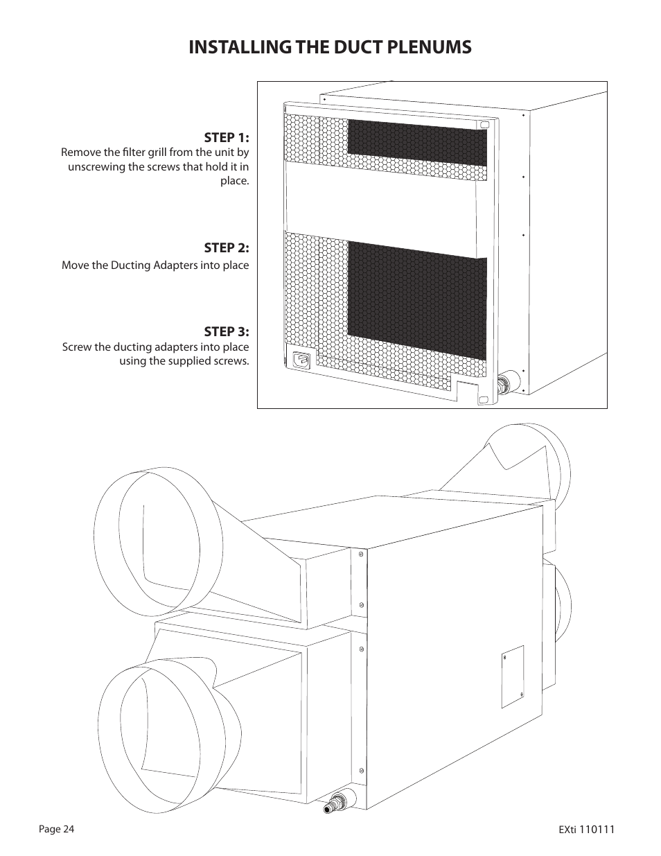 Installing the duct plenums | WhisperKool 5000 User Manual | Page 26 / 50