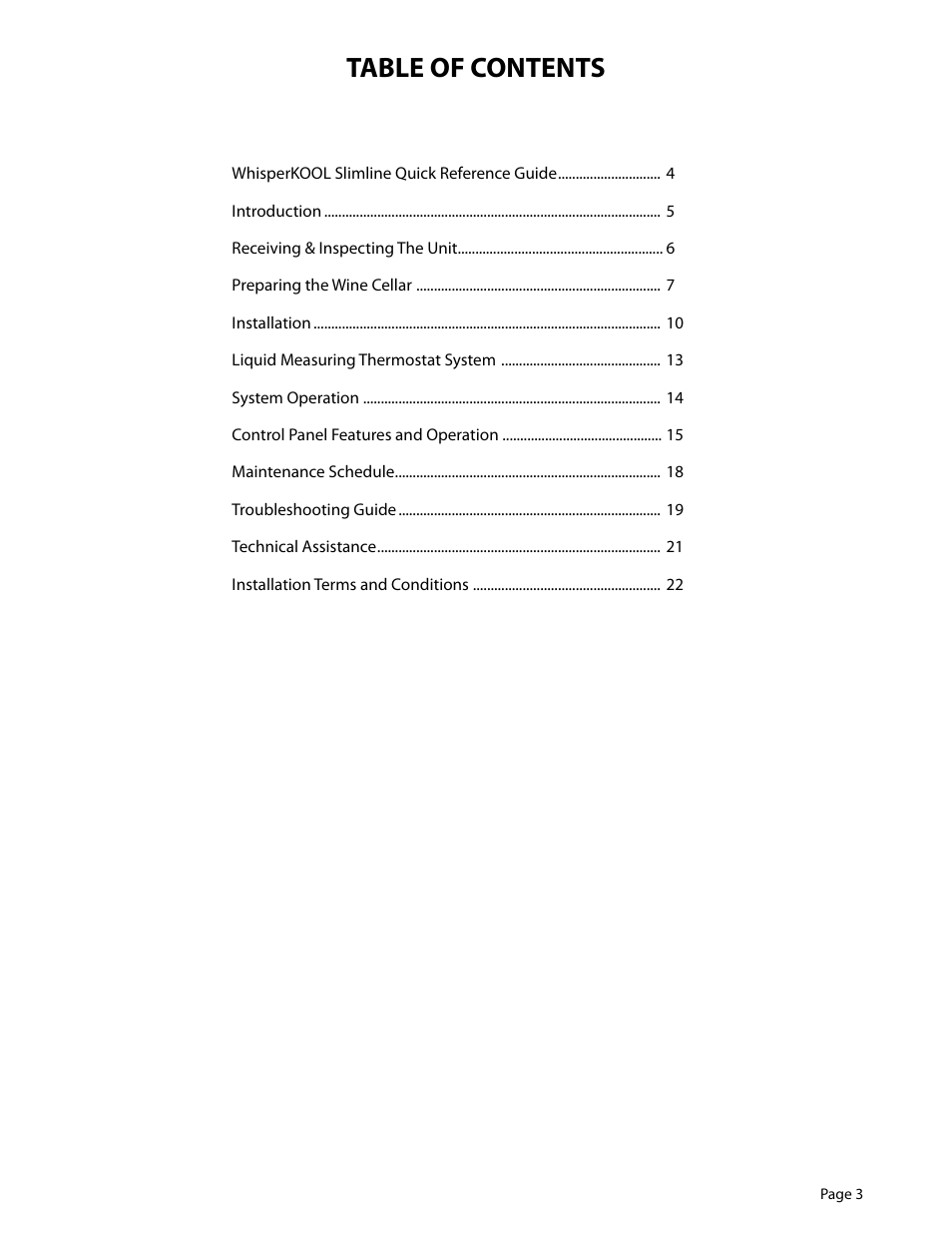 WhisperKool Slimline 2500 User Manual | Page 3 / 26