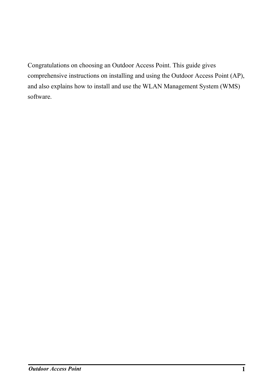 Introduction | WHP Wireless WHP-1100 User Manual | Page 7 / 57