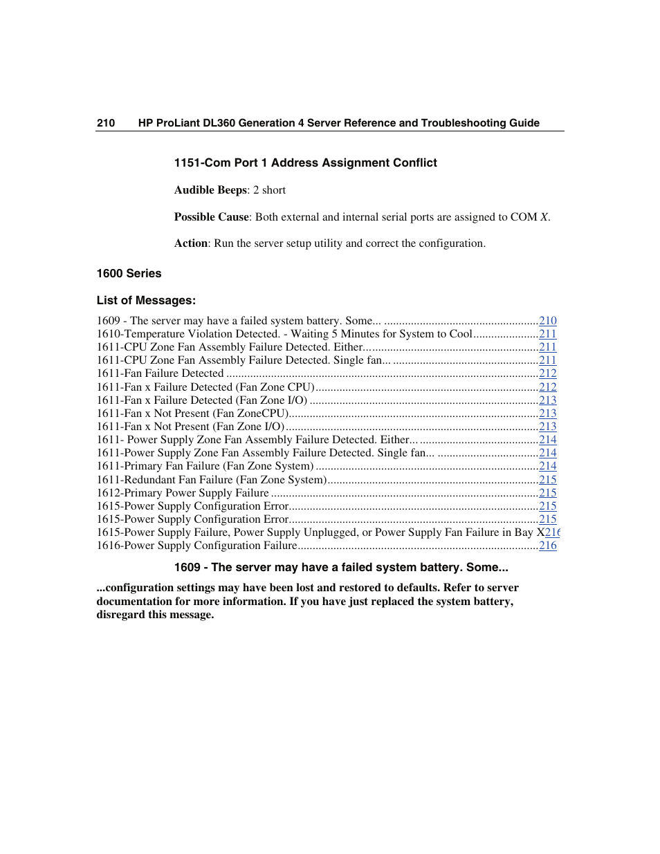 1600 series | WHP Wireless DL360 User Manual | Page 210 / 246