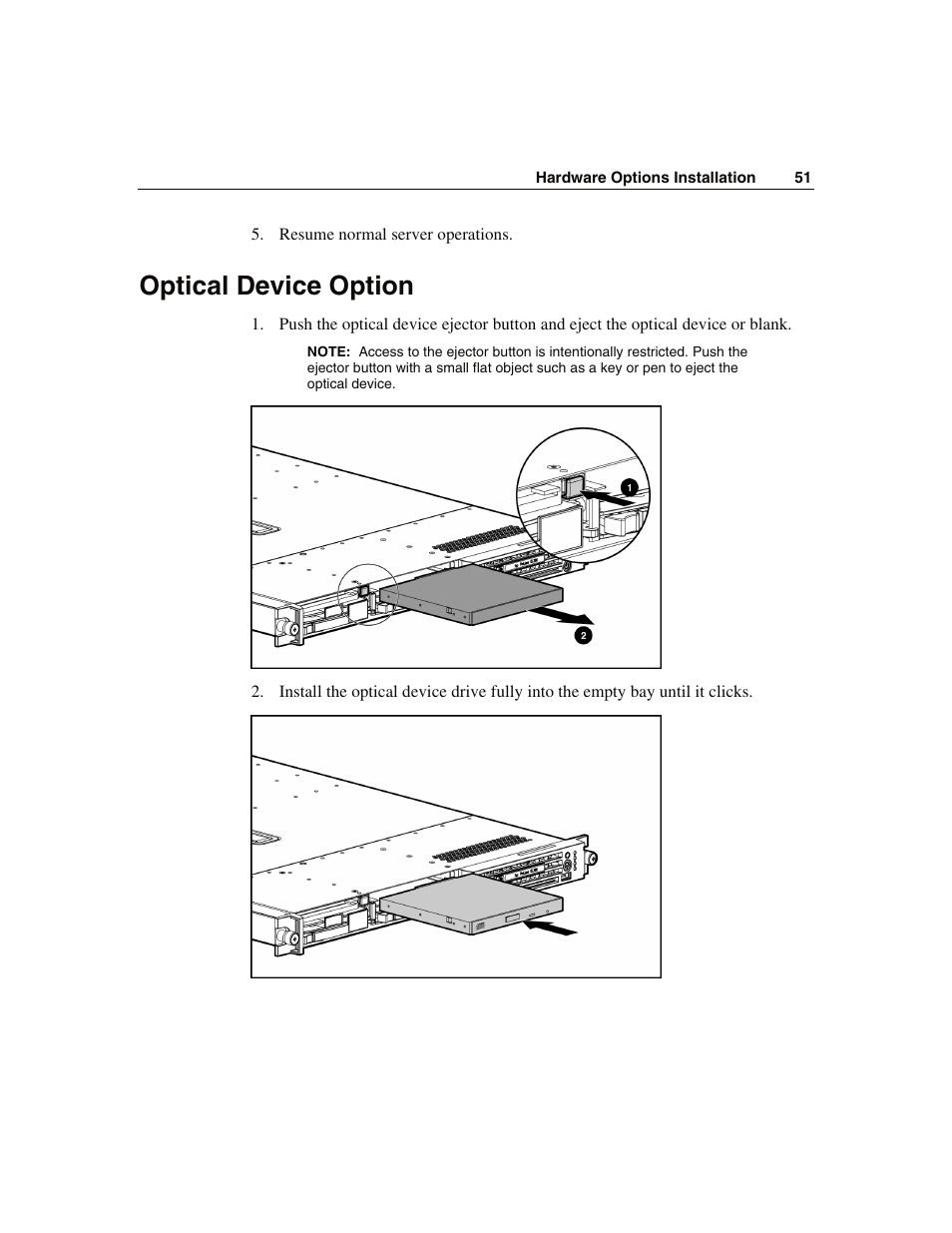 Optical device option | WHP Wireless DL360 User Manual | Page 51 / 246