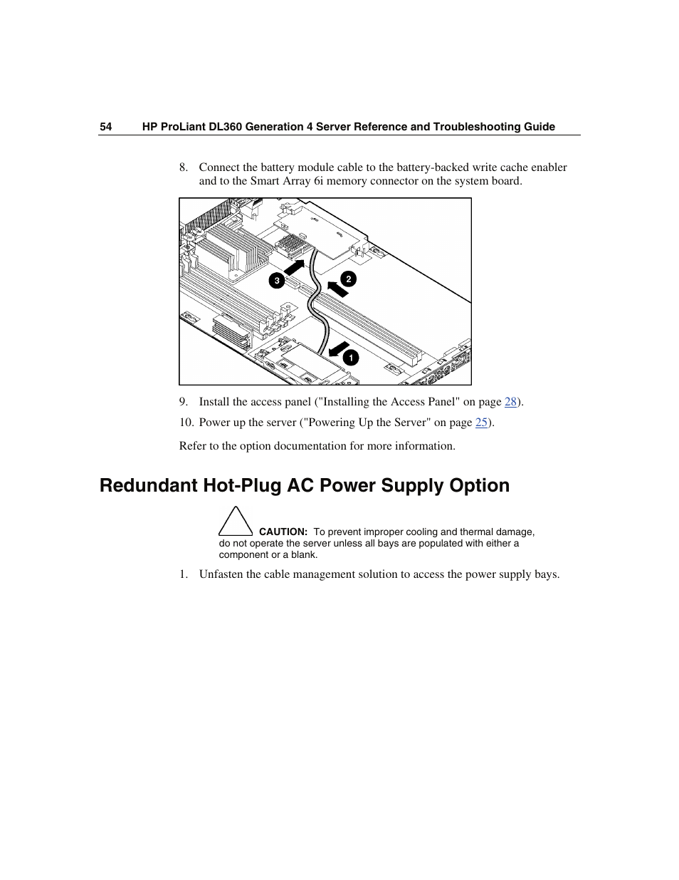 Redundant hot-plug ac power supply option | WHP Wireless DL360 User Manual | Page 54 / 246