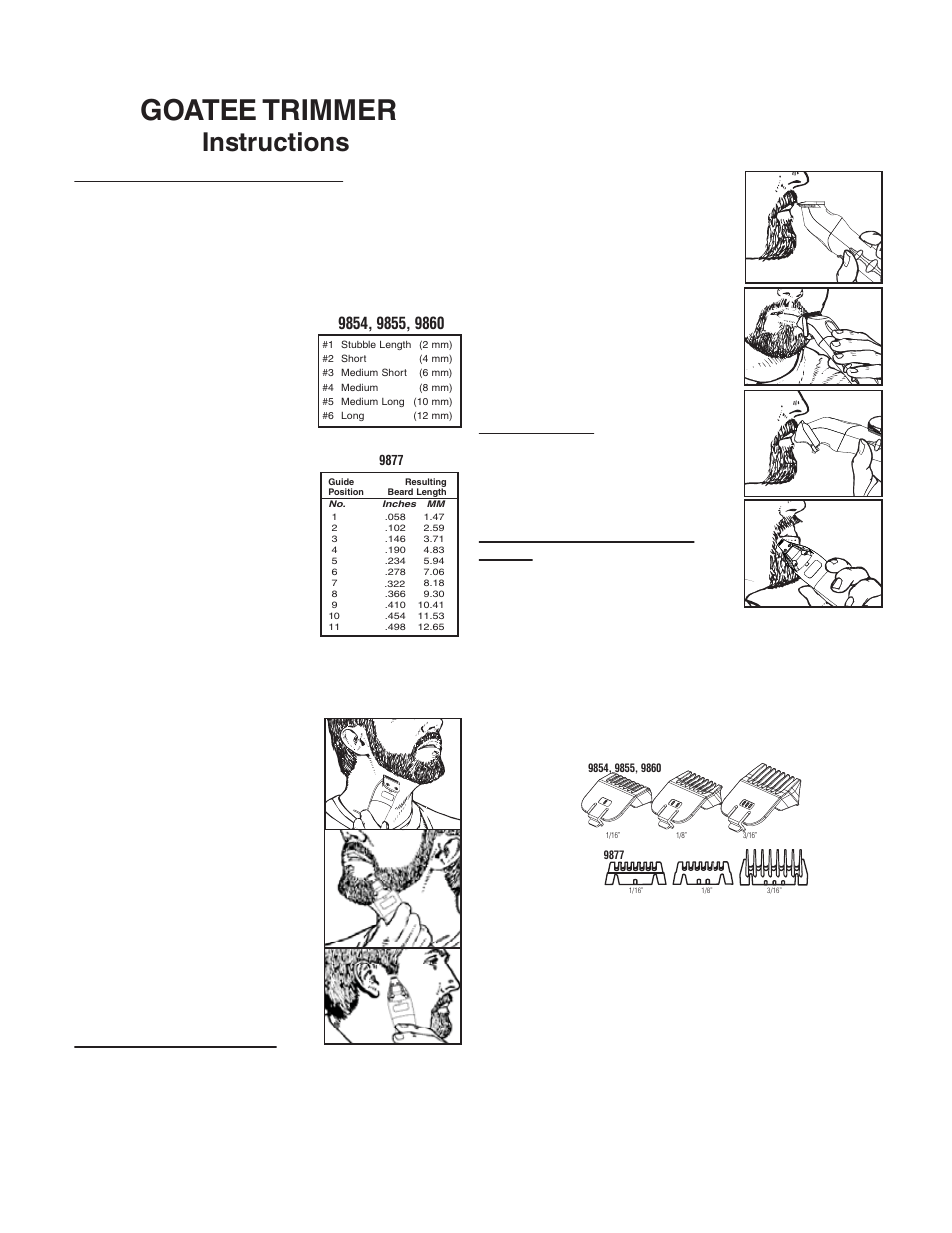 Wahl 9860 User Manual | 2 pages
