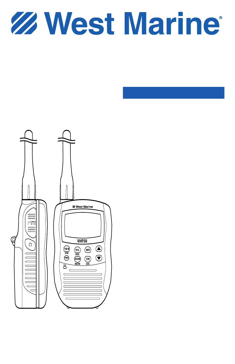 West Marine VHF50 User Manual | 20 pages