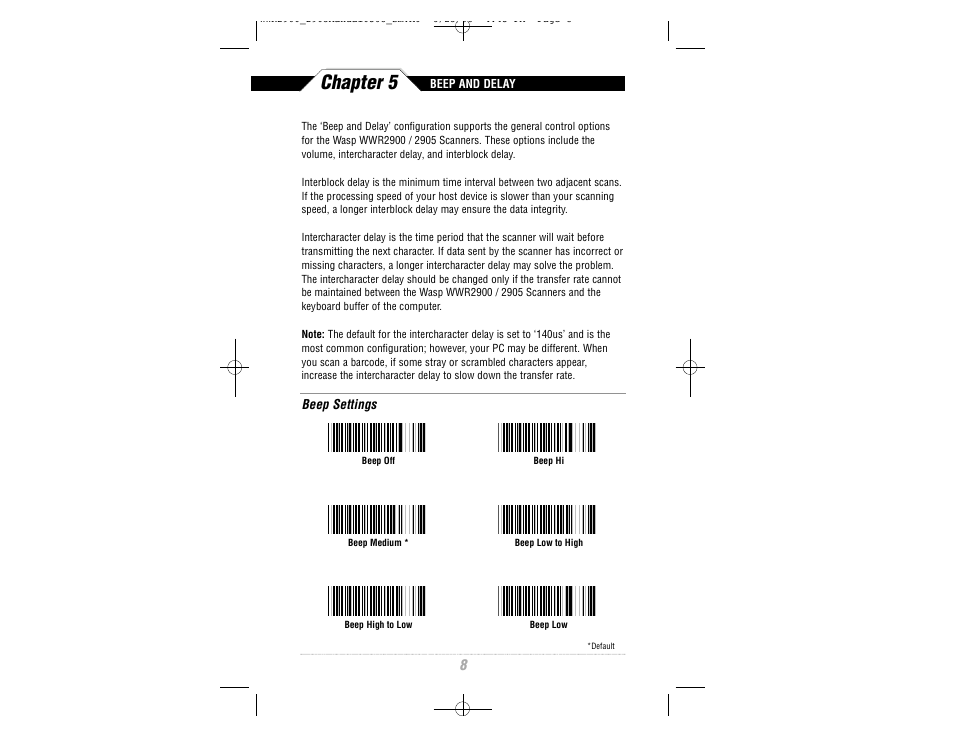 Chapter 5 | Wasp Bar Code WWR2900 User Manual | Page 10 / 44