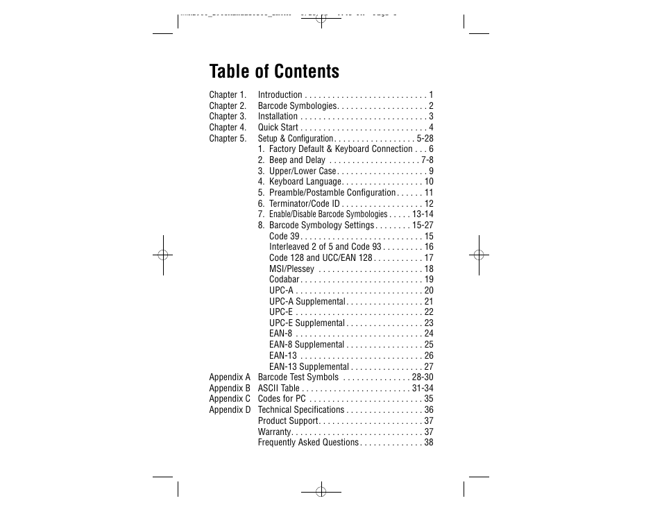 Wasp Bar Code WWR2900 User Manual | Page 3 / 44