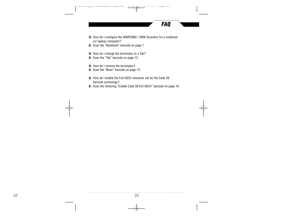 Wasp Bar Code WWR2900 User Manual | Page 41 / 44