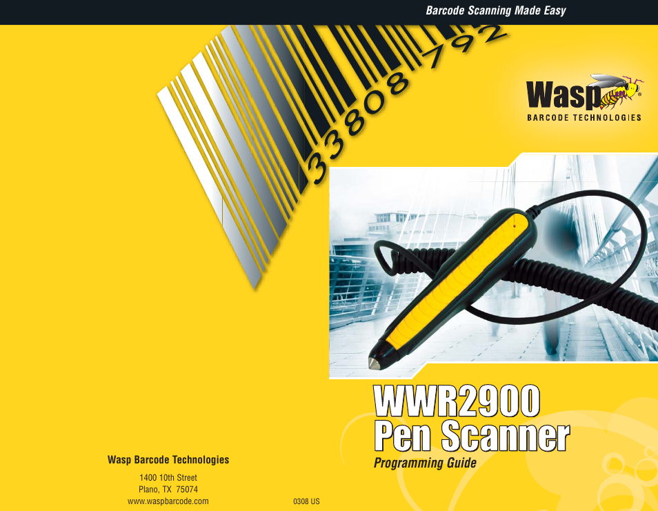 Programming guide | Wasp Bar Code WWR2900 User Manual | Page 44 / 44