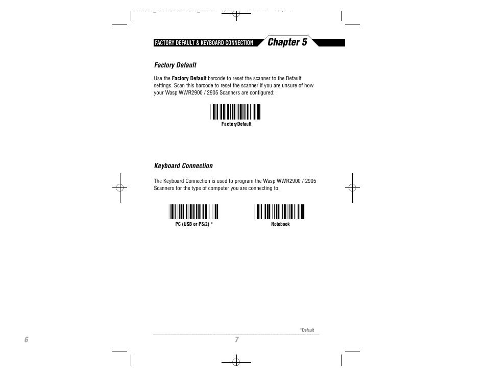 Chapter 5 | Wasp Bar Code WWR2900 User Manual | Page 9 / 44