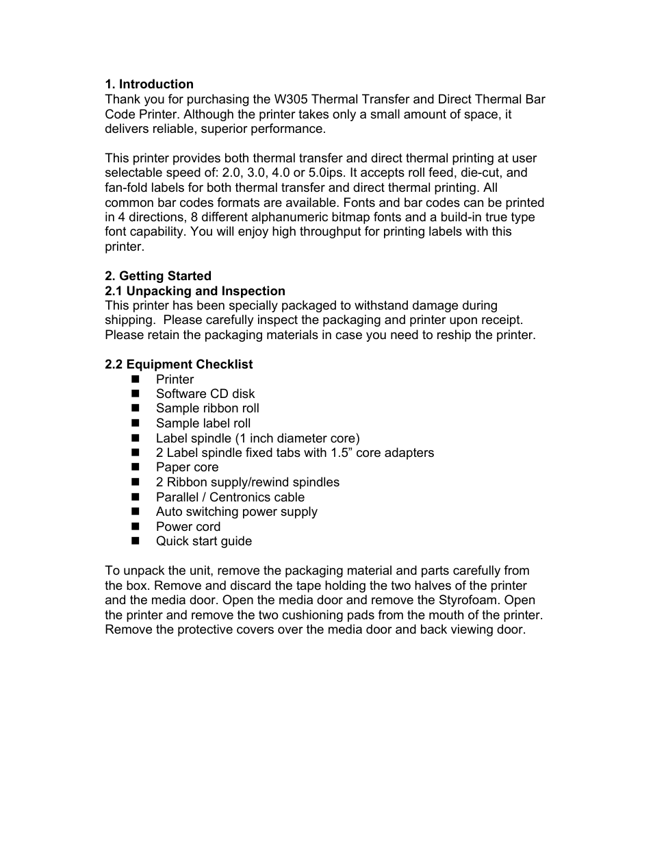 Wasp Bar Code WPL305 User Manual | Page 3 / 17