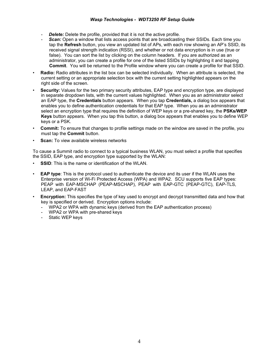 Wasp Bar Code WDT3250 RF User Manual | Page 6 / 9