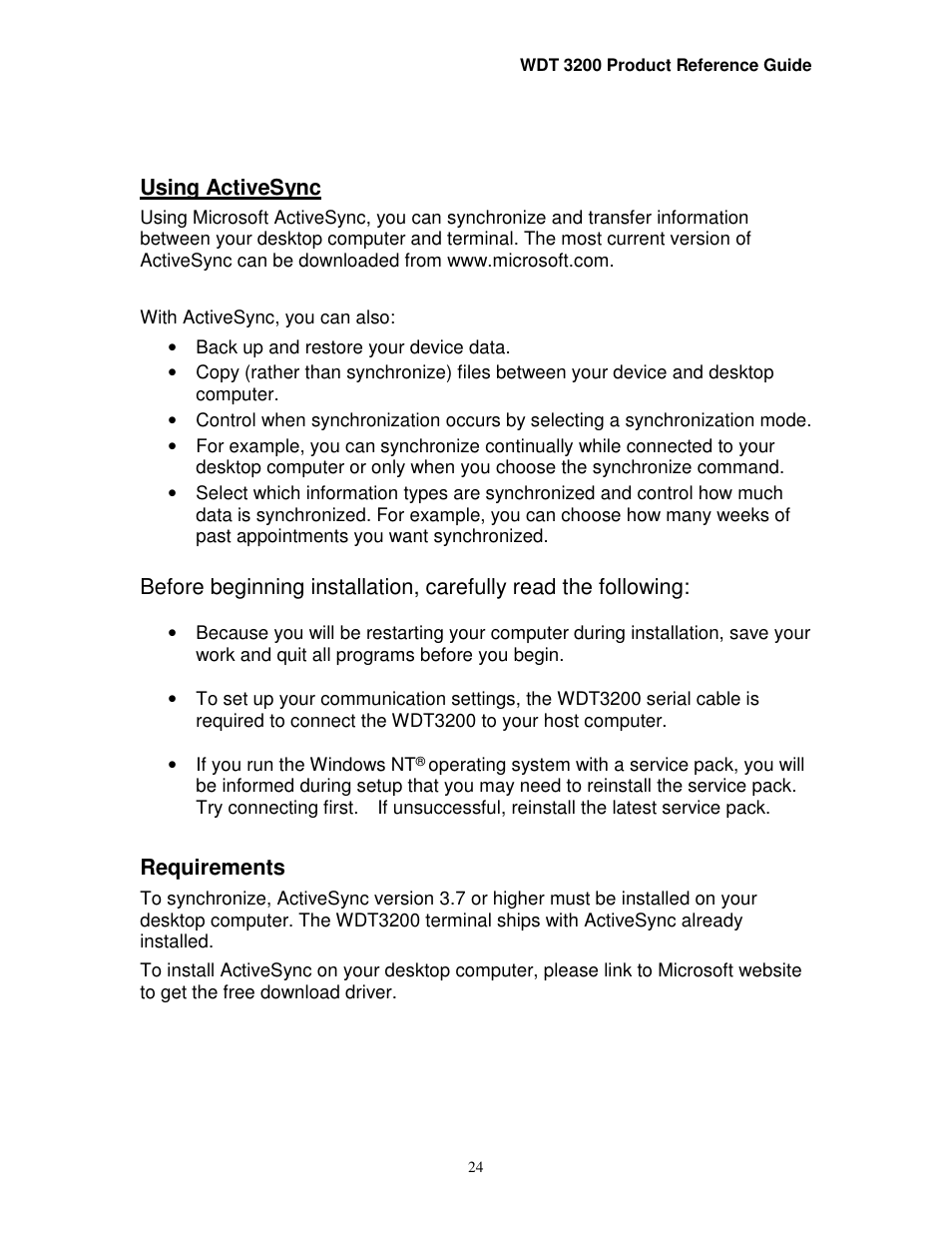Wasp Bar Code WDT3200 User Manual | Page 24 / 28