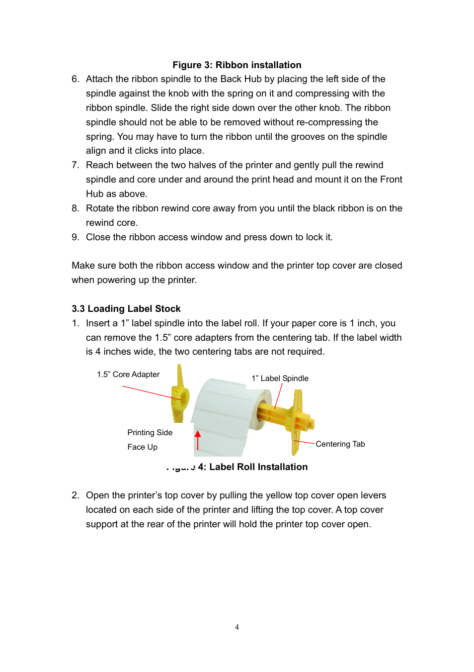 3 loading label stock | Wasp Bar Code Wasp WPL305 User Manual | Page 6 / 18