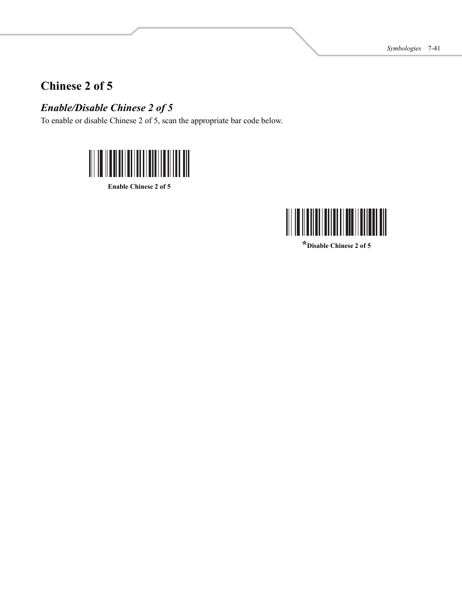 Chinese 2 of 5 | Wasp Bar Code WLS 9500 User Manual | Page 129 / 189