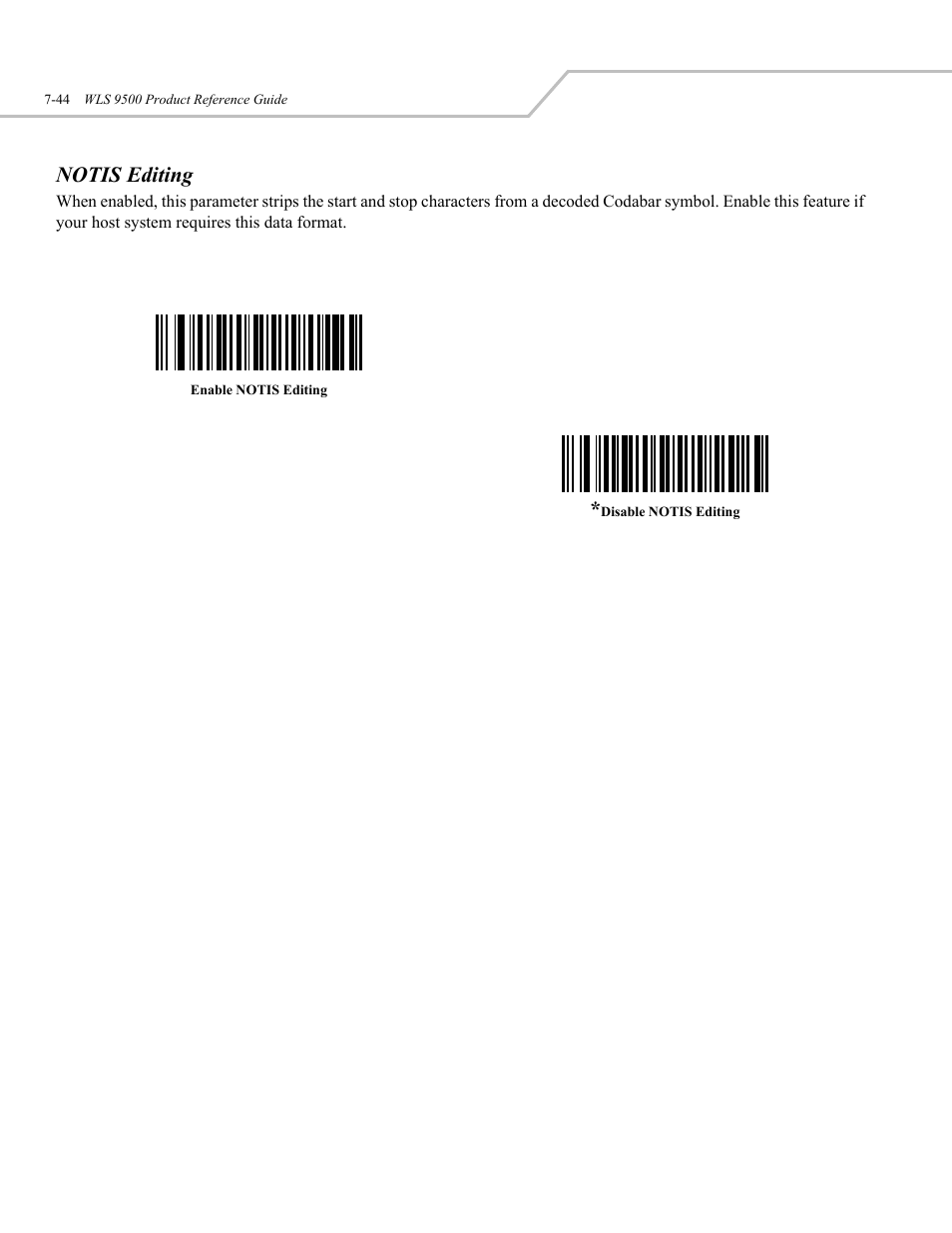 Notis editing | Wasp Bar Code WLS 9500 User Manual | Page 132 / 189