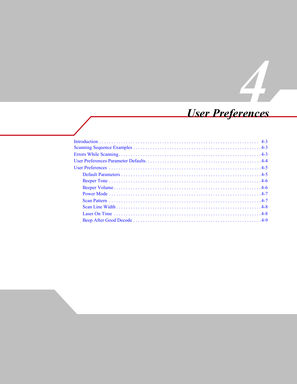 User preferences | Wasp Bar Code WLS 9500 User Manual | Page 37 / 189