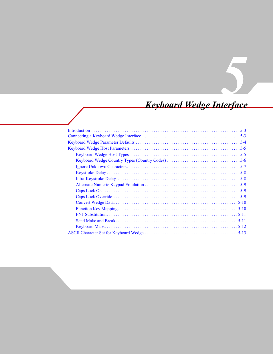 Keyboard wedge interface | Wasp Bar Code WLS 9500 User Manual | Page 47 / 189