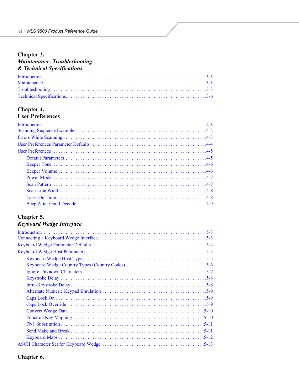 Wasp Bar Code WLS 9500 User Manual | Page 6 / 189