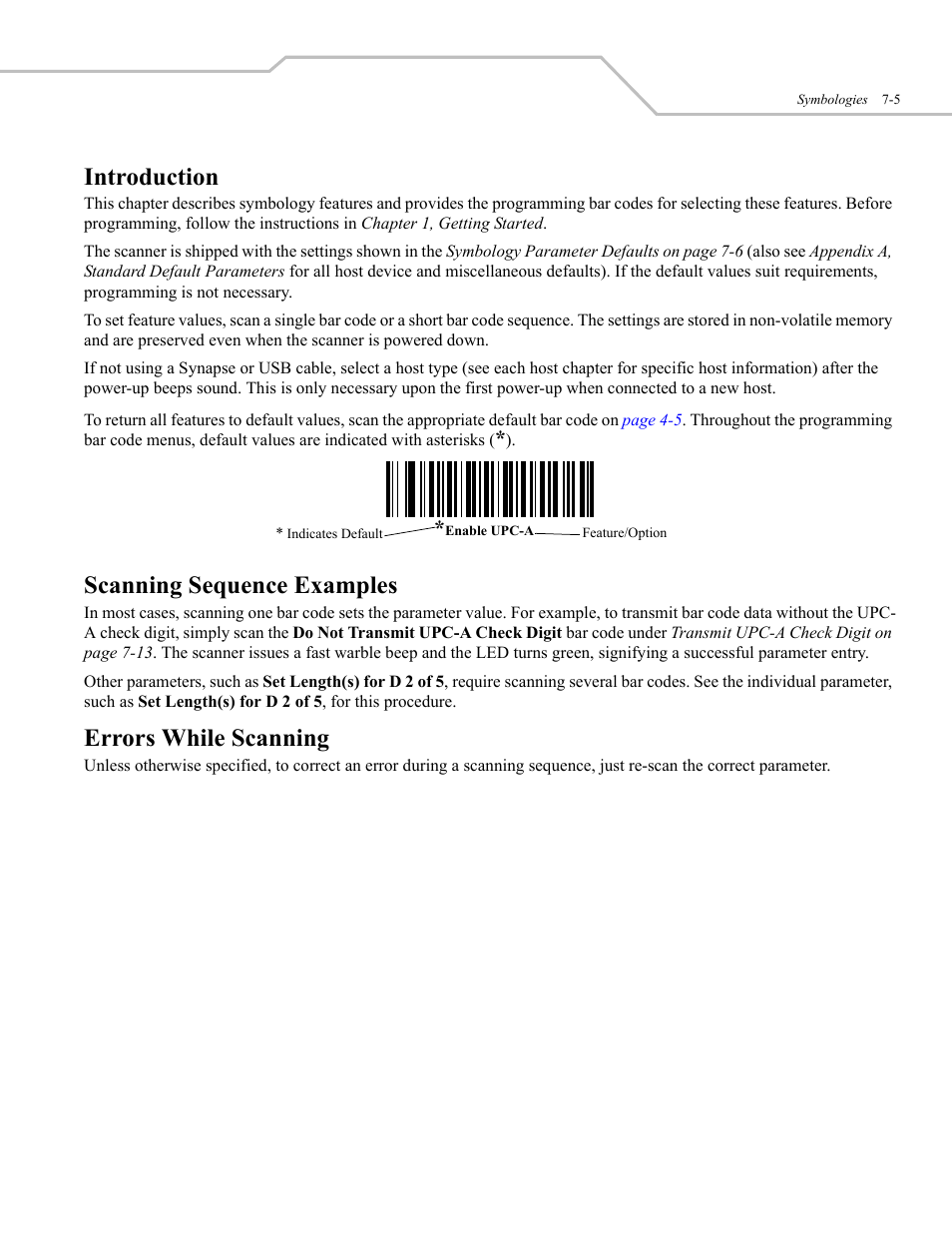 Introduction, Scanning sequence examples, Errors while scanning | Wasp Bar Code WLS 9500 User Manual | Page 93 / 189