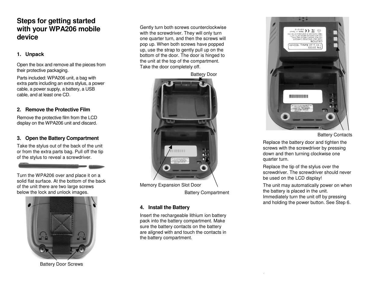 Wasp Bar Code WPA206 User Manual | Page 2 / 2