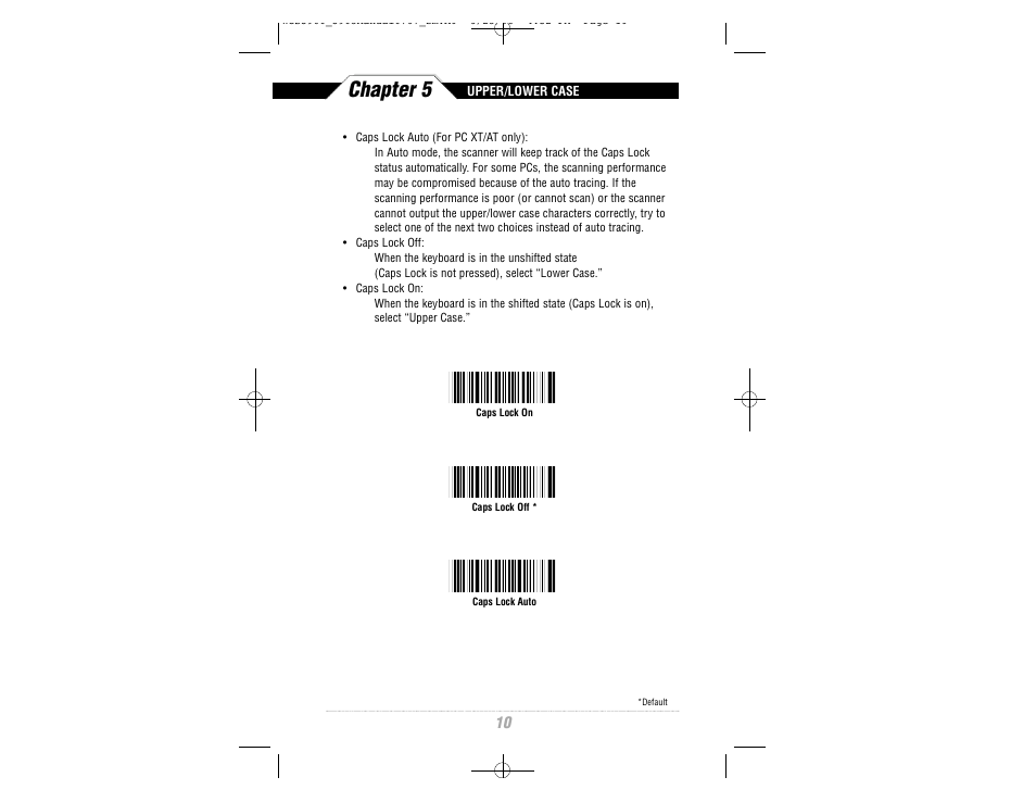 Chapter 5 | Wasp Bar Code CCD Scanner User Manual | Page 12 / 44