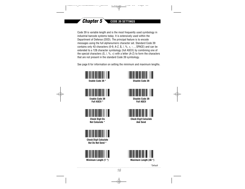 Chapter 5 | Wasp Bar Code CCD Scanner User Manual | Page 18 / 44