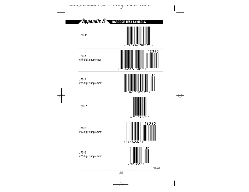 Appendix a | Wasp Bar Code CCD Scanner User Manual | Page 32 / 44