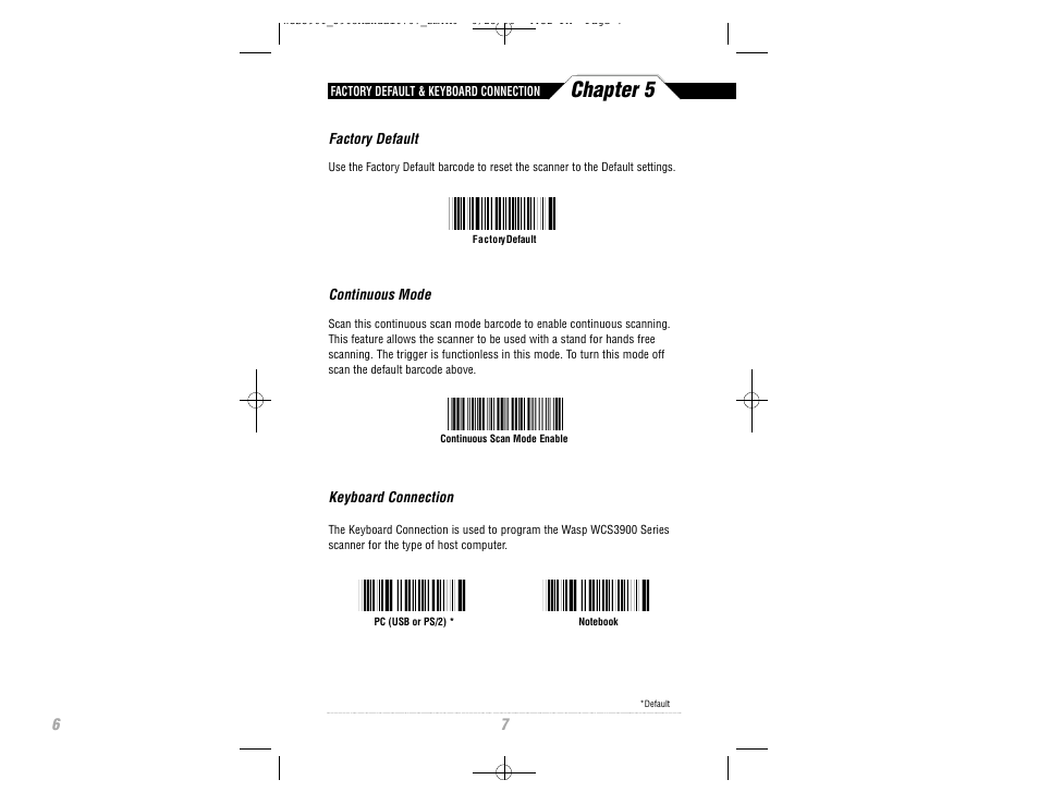 Chapter 5 | Wasp Bar Code CCD Scanner User Manual | Page 9 / 44