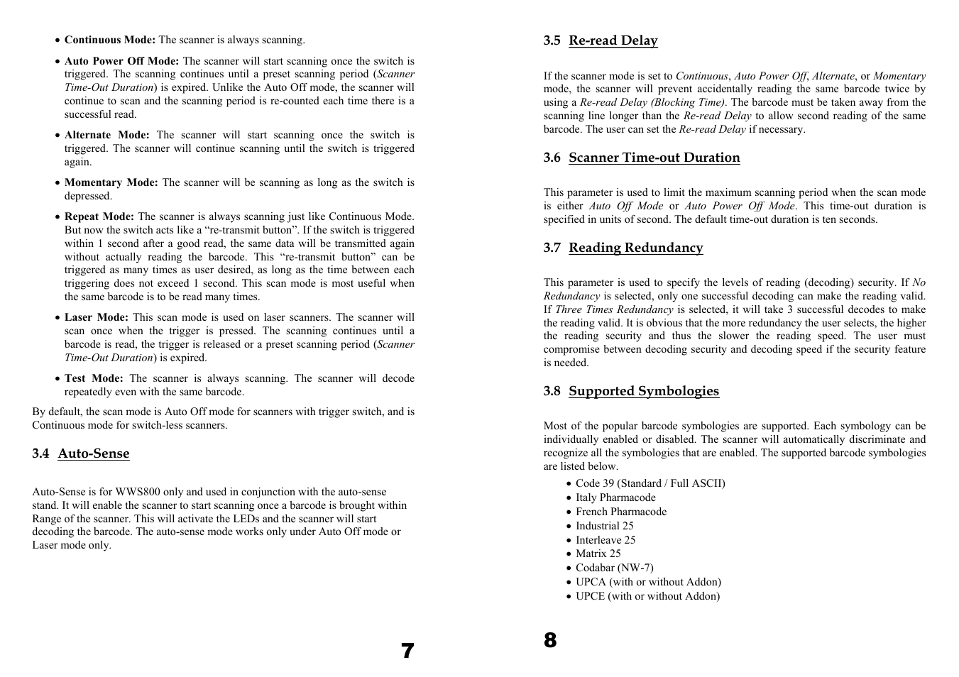 Wasp Bar Code WWS800 User Manual | Page 7 / 22