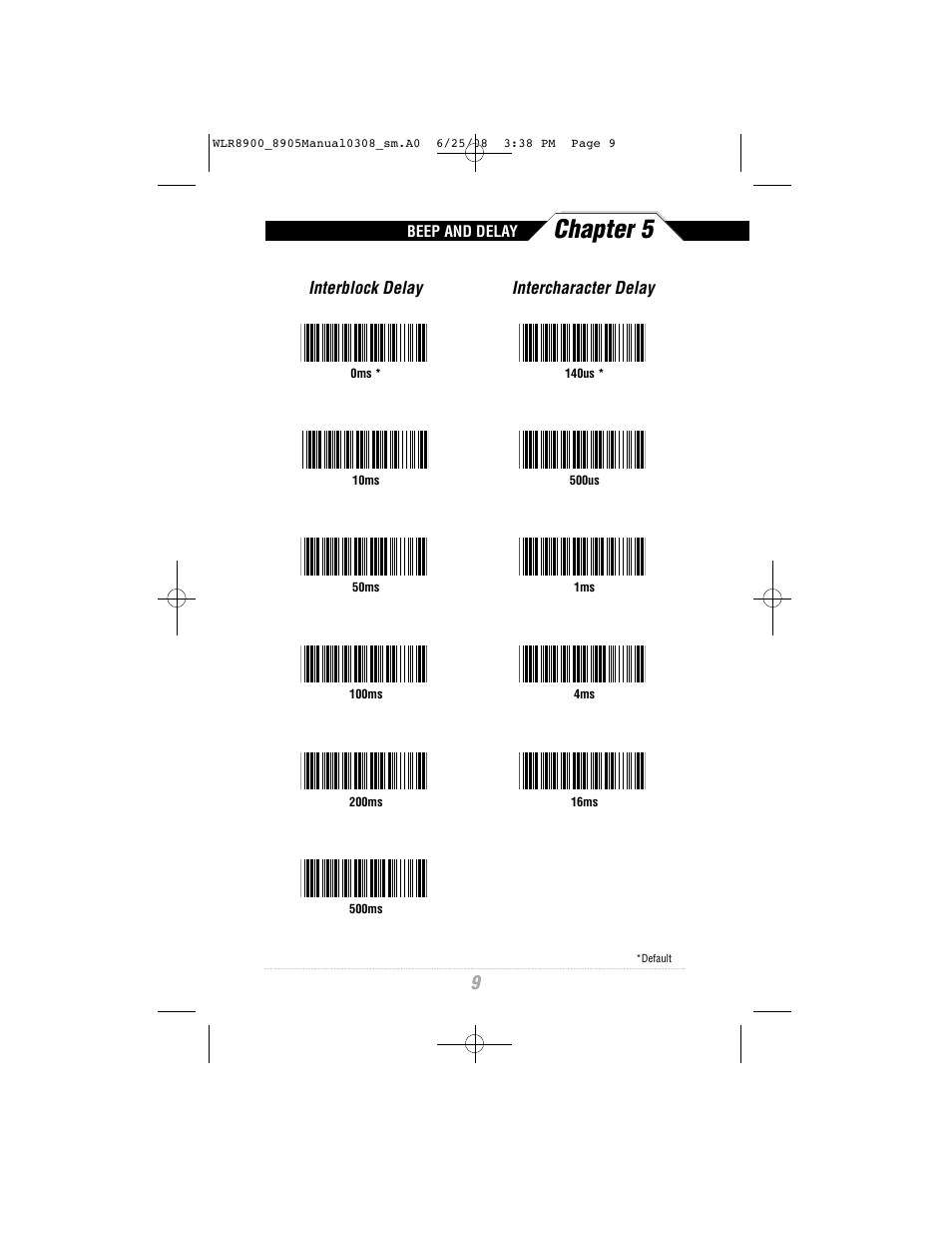 Chapter 5 | Wasp Bar Code WLR8900 Series User Manual | Page 11 / 44