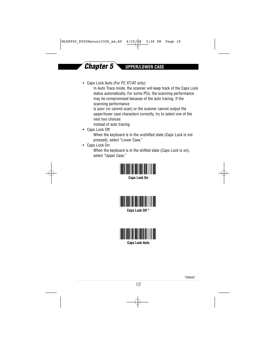 Chapter 5 | Wasp Bar Code WLR8900 Series User Manual | Page 12 / 44