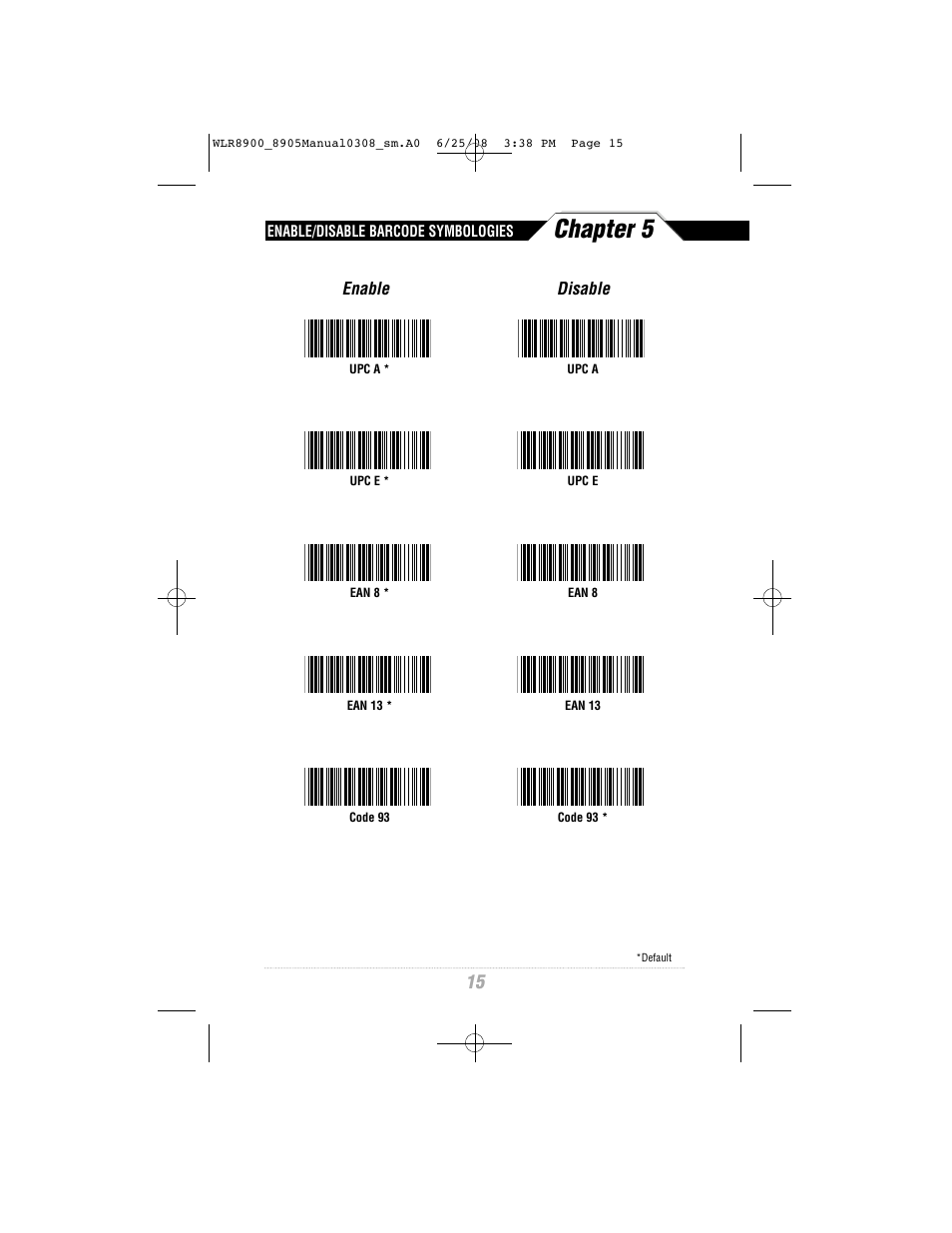 Chapter 5 | Wasp Bar Code WLR8900 Series User Manual | Page 17 / 44