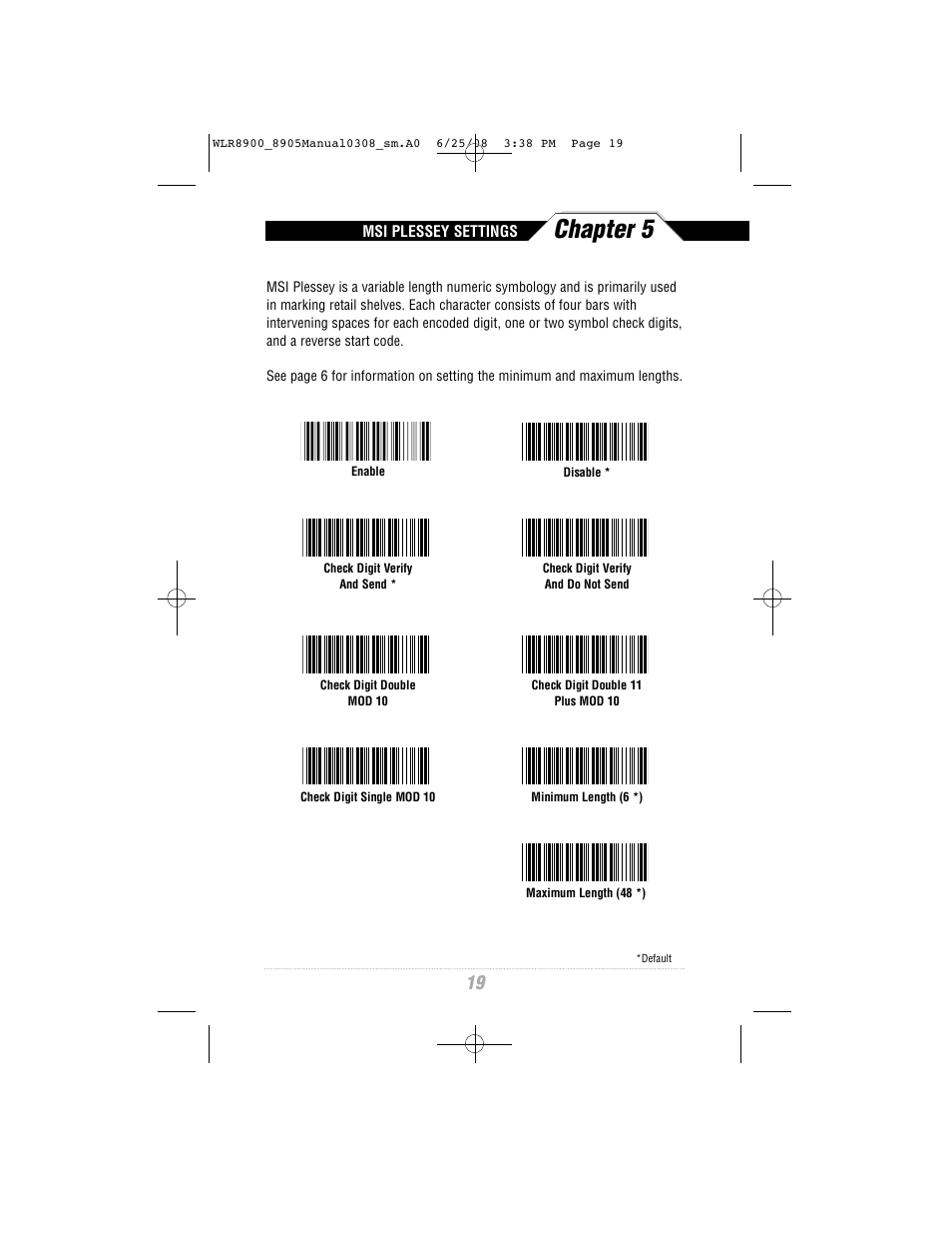 Chapter 5 | Wasp Bar Code WLR8900 Series User Manual | Page 21 / 44