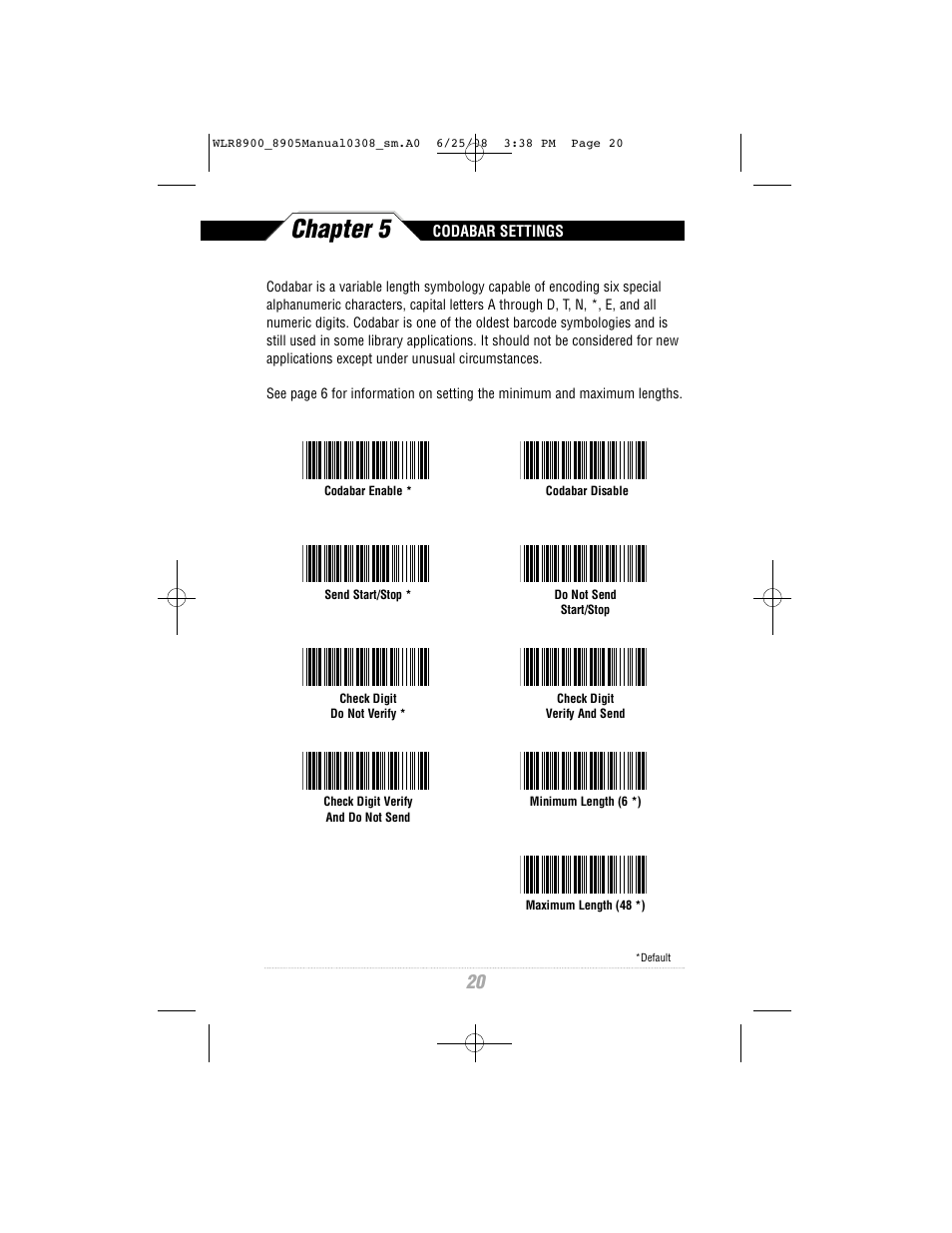 Chapter 5 | Wasp Bar Code WLR8900 Series User Manual | Page 22 / 44