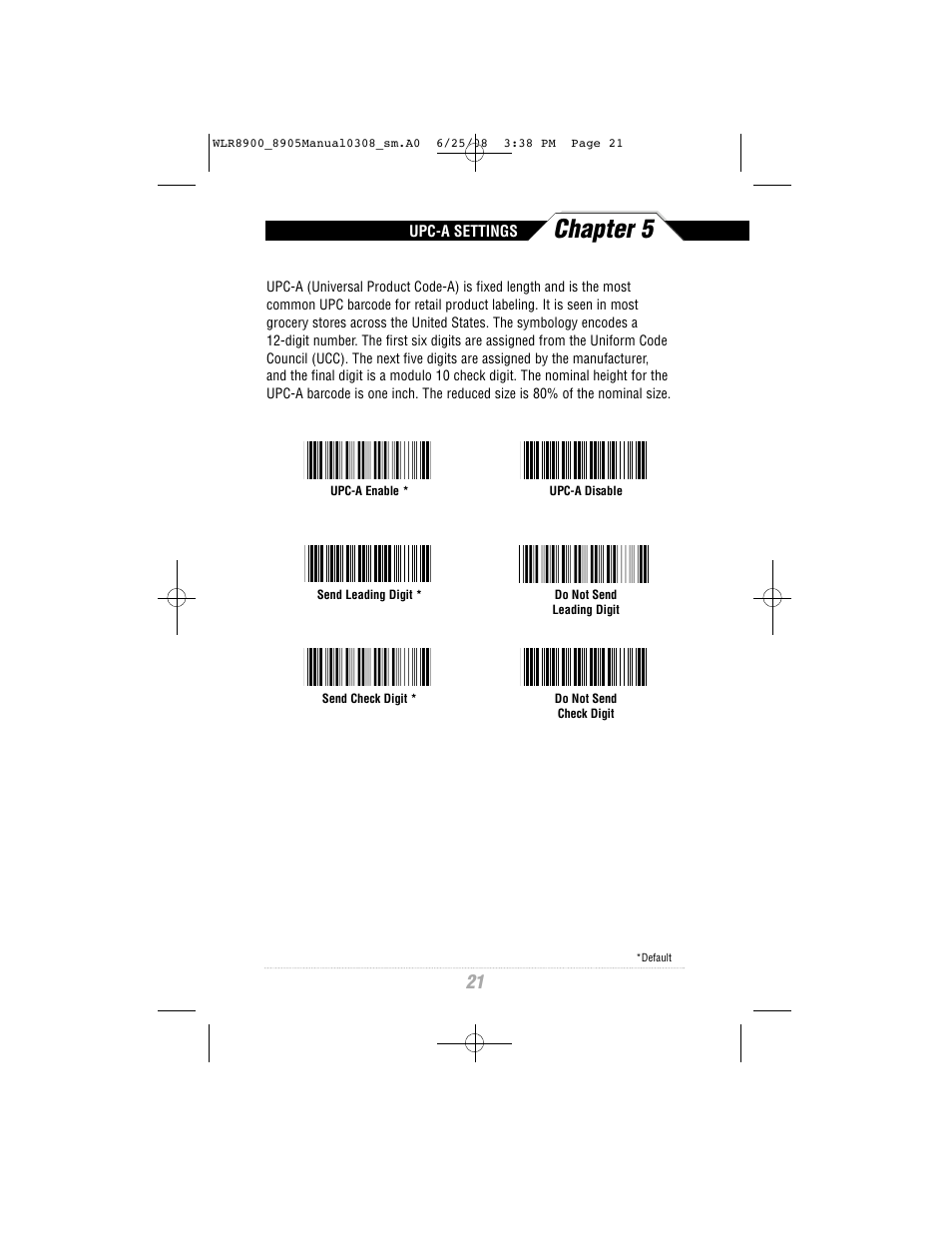 Chapter 5 | Wasp Bar Code WLR8900 Series User Manual | Page 23 / 44