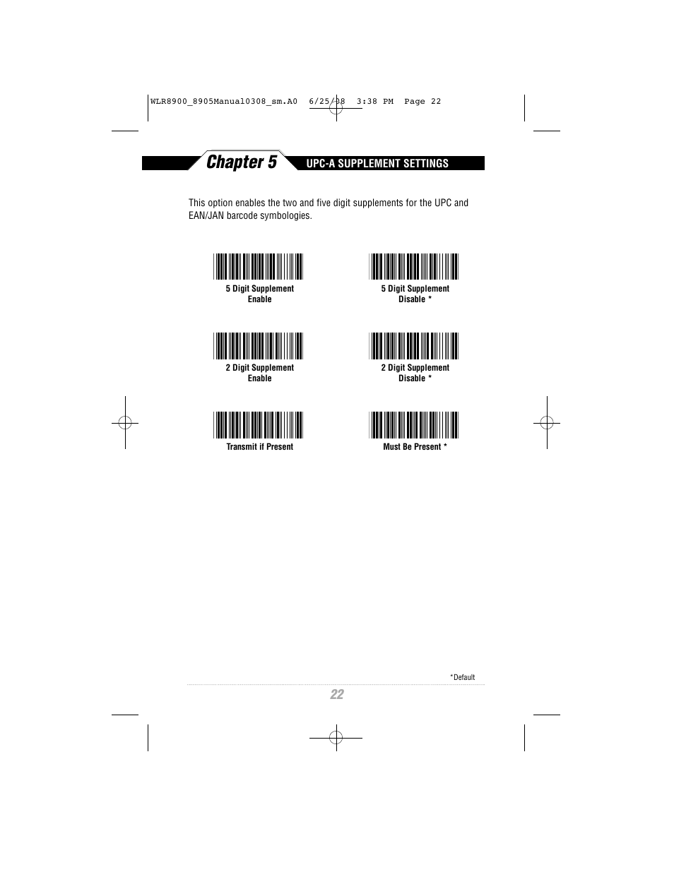 Chapter 5 | Wasp Bar Code WLR8900 Series User Manual | Page 24 / 44