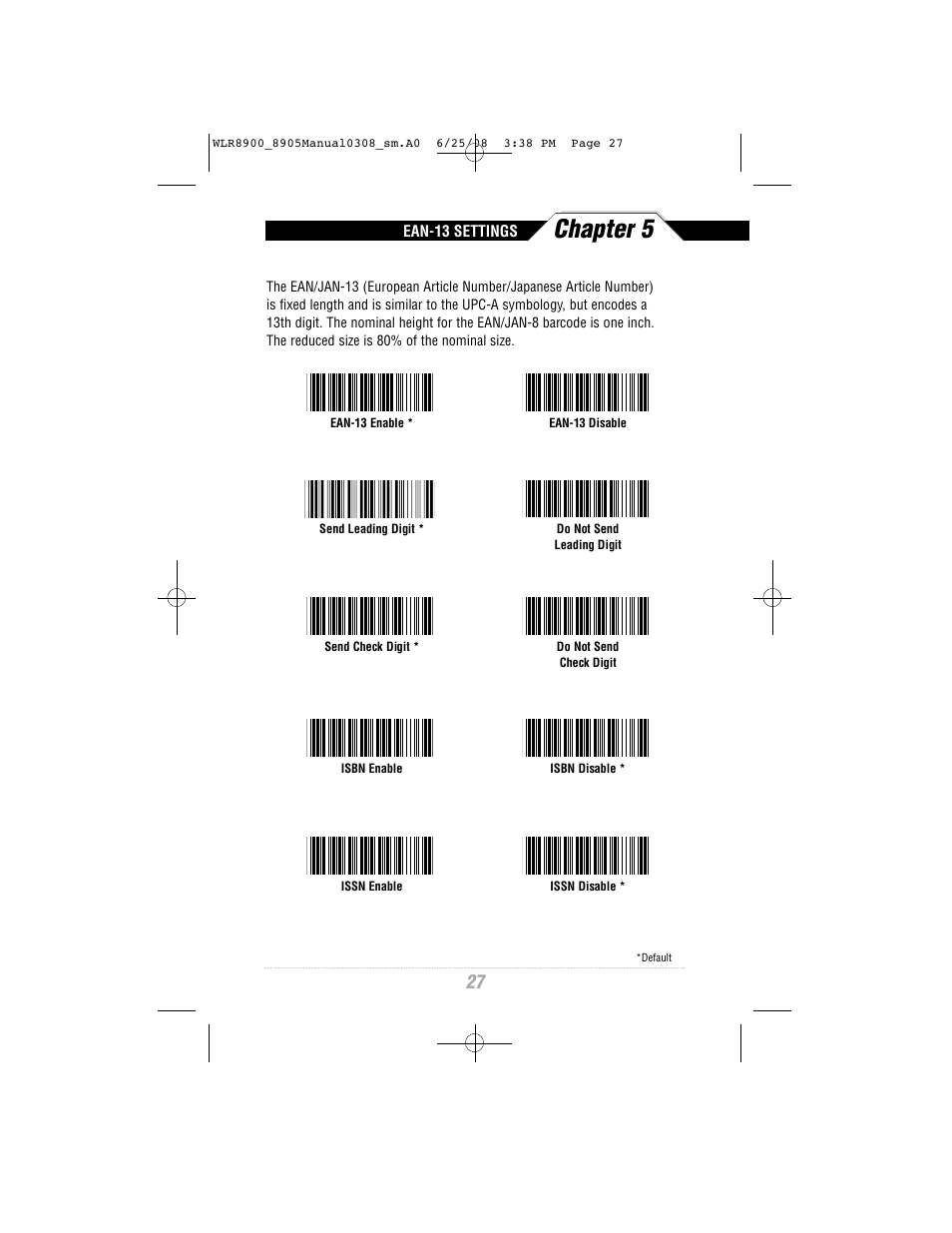 Chapter 5 | Wasp Bar Code WLR8900 Series User Manual | Page 29 / 44