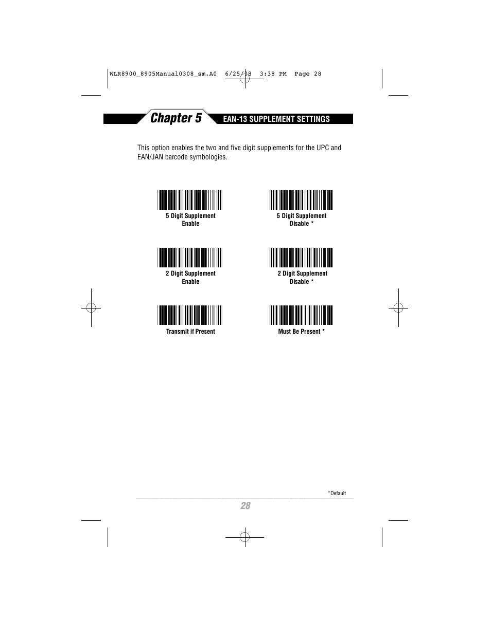 Chapter 5 | Wasp Bar Code WLR8900 Series User Manual | Page 30 / 44