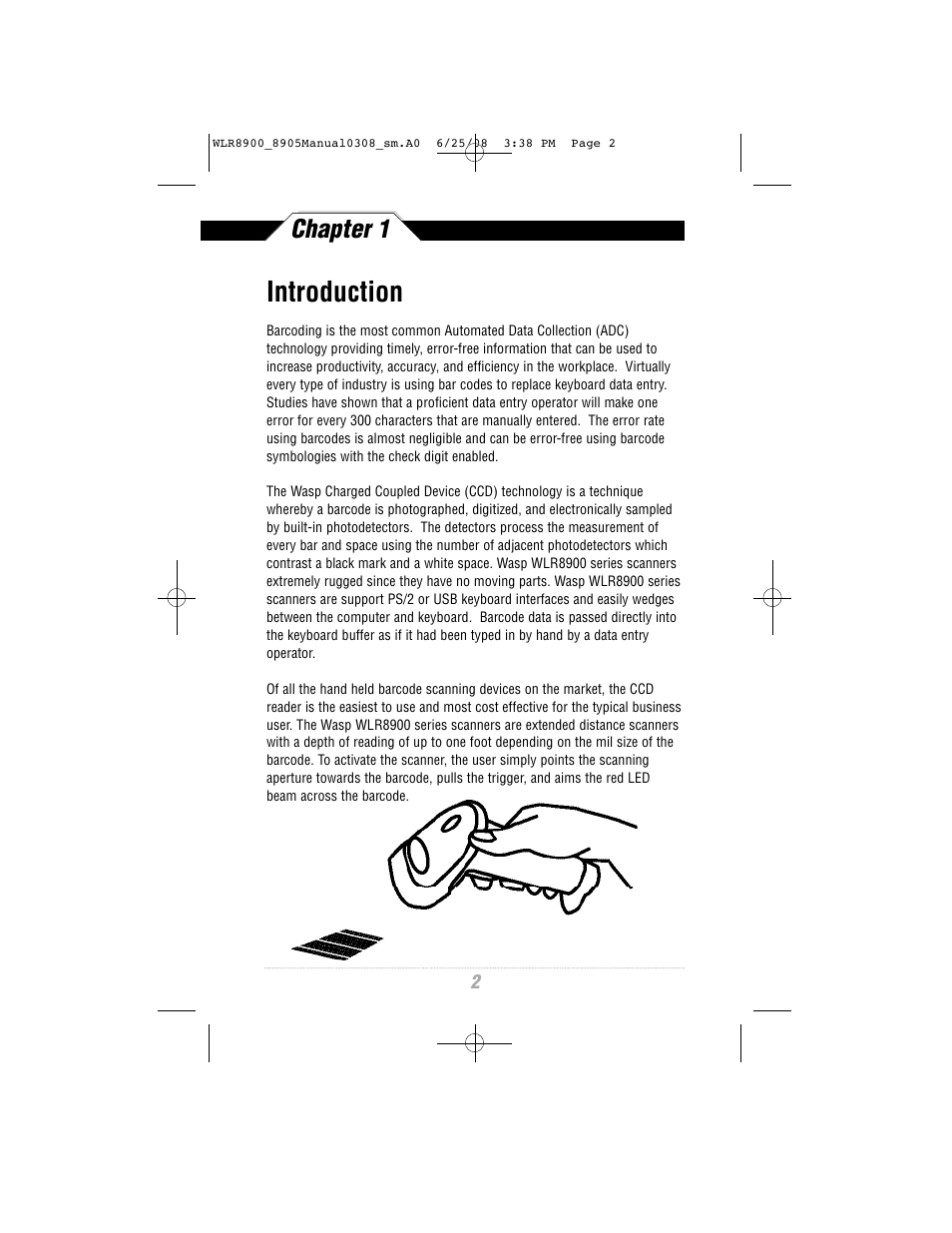 Introduction, Chapter 1 | Wasp Bar Code WLR8900 Series User Manual | Page 4 / 44