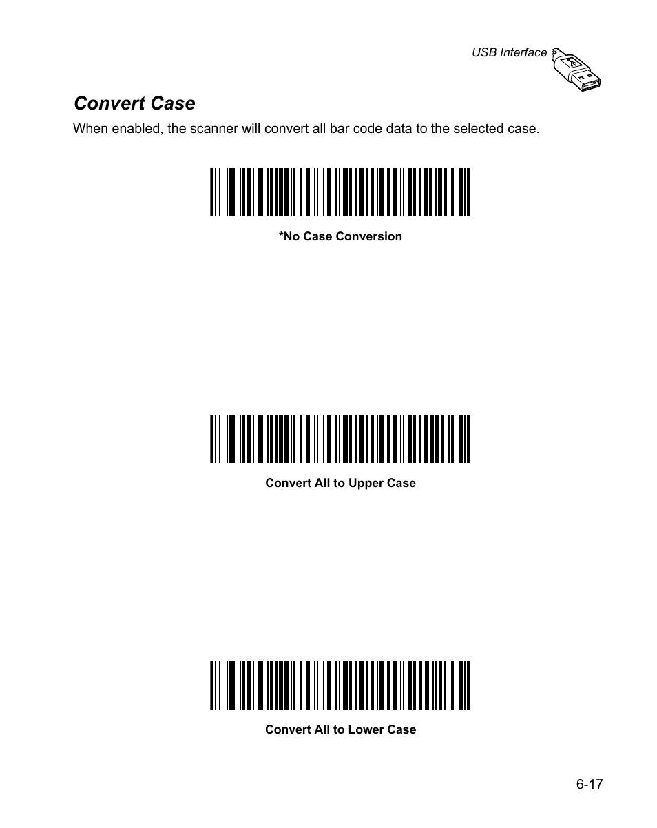 Convert case, Convert case -17 | Wasp Bar Code WPS100 User Manual | Page 109 / 466