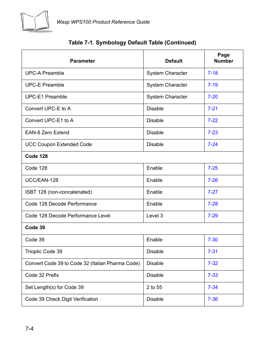 Wasp Bar Code WPS100 User Manual | Page 124 / 466