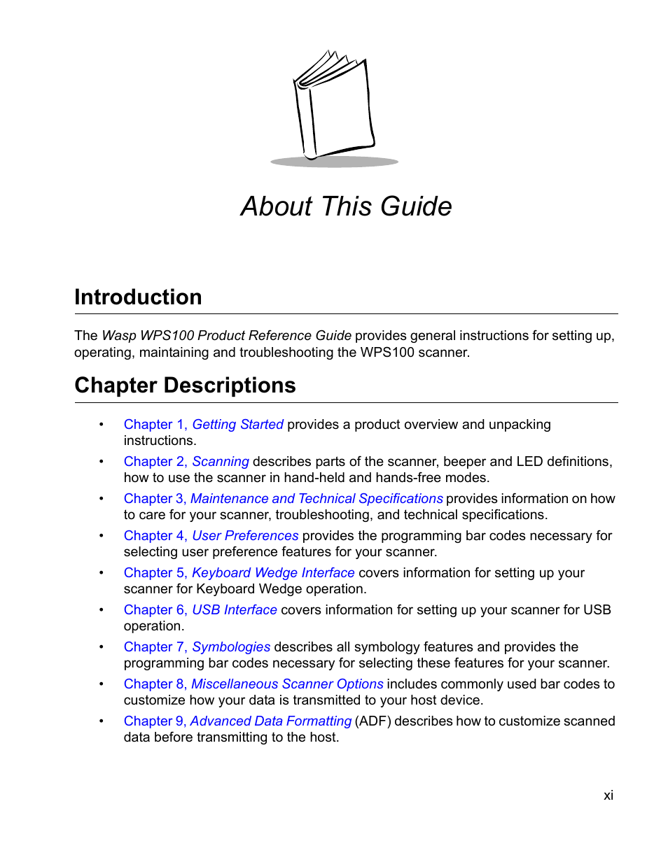 Wasp Bar Code WPS100 User Manual | Page 13 / 466
