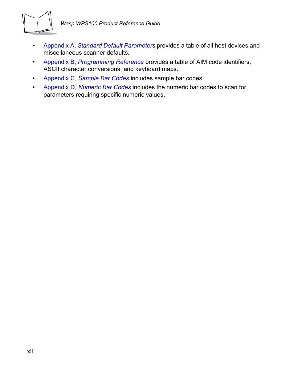 Wasp Bar Code WPS100 User Manual | Page 14 / 466