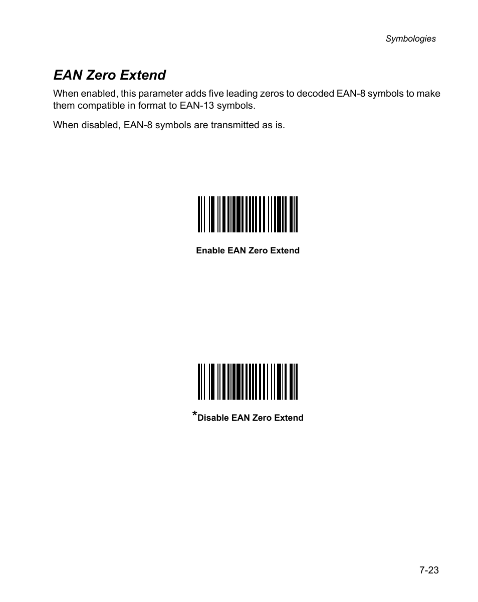 Ean zero extend, Ean zero extend -23 | Wasp Bar Code WPS100 User Manual | Page 143 / 466